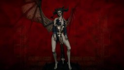 Lilith, slim succubus dancing hot in the dungeon
